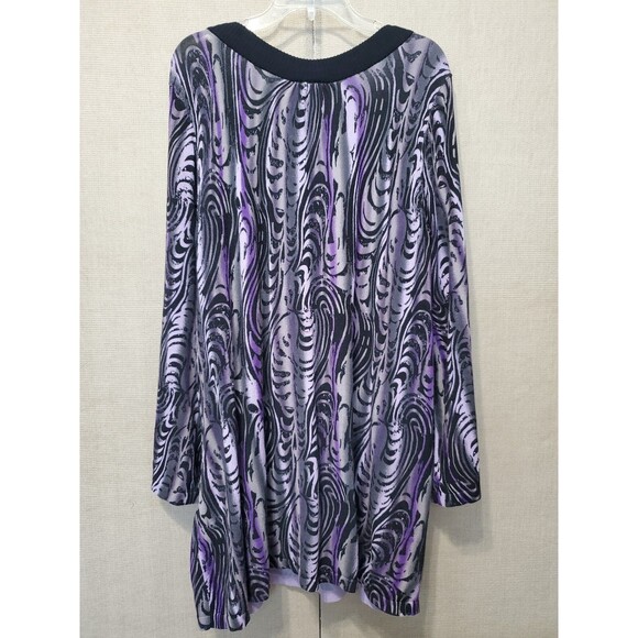 Lane Bryant Purple/Black Square Neck Sweater Tunic Size 26/28 - Picture 5 of 5